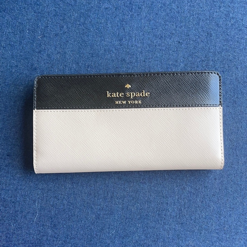 Kate Spade Staci Colorblock Large Slim Bifold Wallet